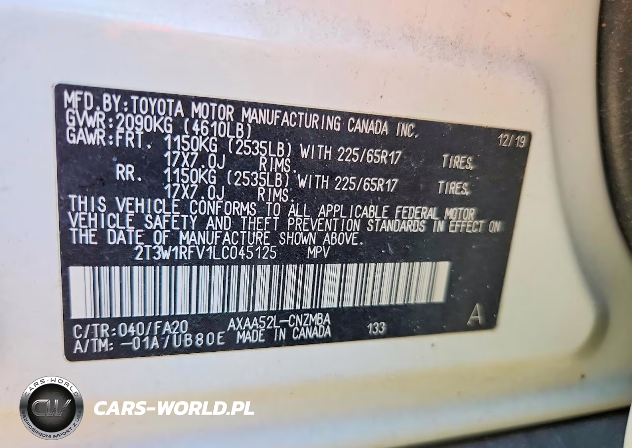 2020 Toyota Rav4 Xle VIN:2T3W1RFV1LC045125 - 13