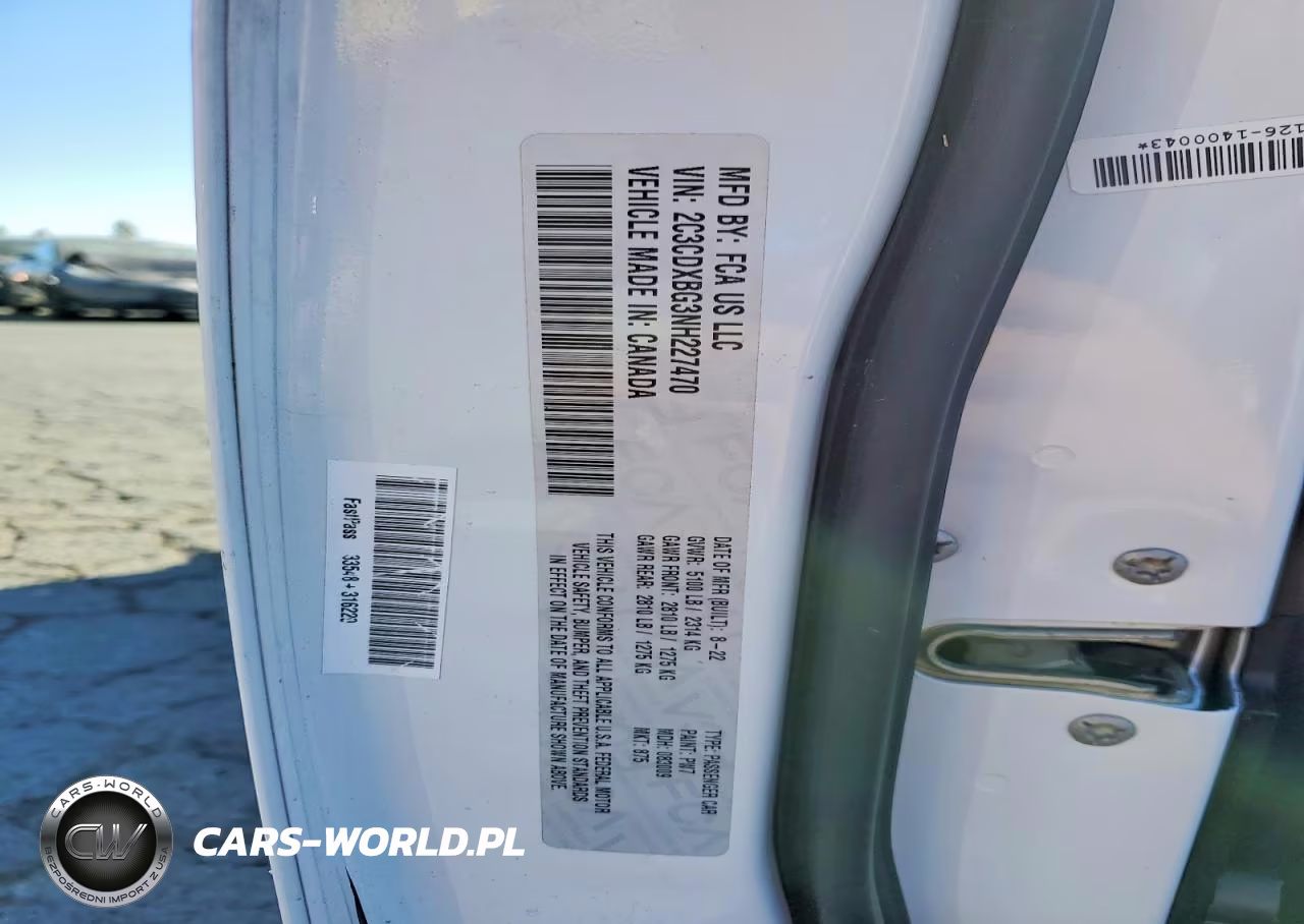 2022 Dodge Charger Sxt VIN:2C3CDXBG3NH227470 - 13
