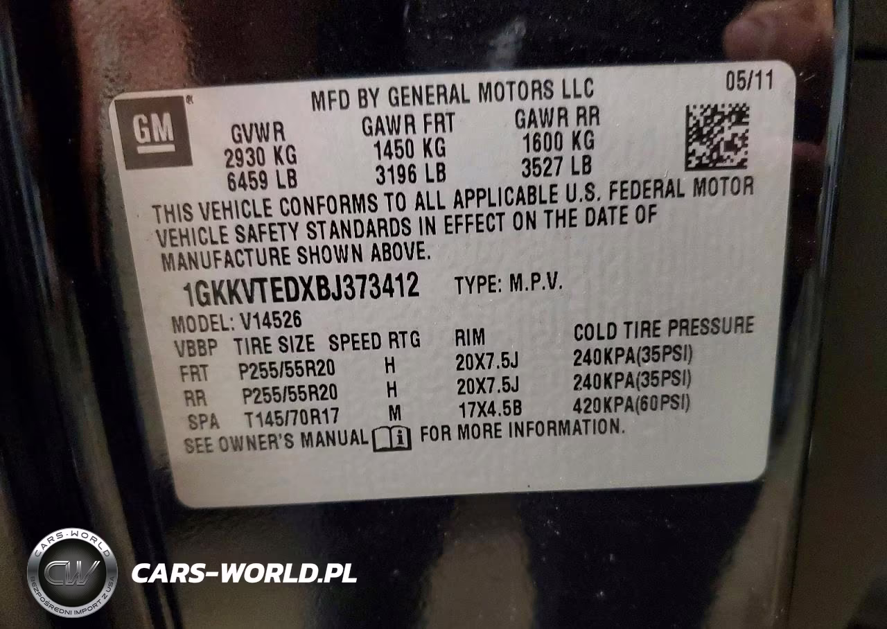 2011 GMC Acadia Denali VIN:1GKKVTEDXBJ373412 - 13