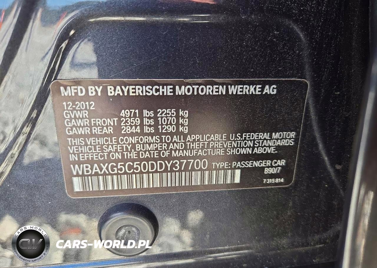 2013 BMW 528 I VIN:WBAXG5C50DDY37700 - 12