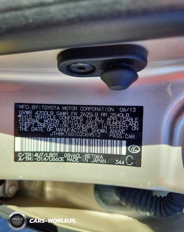 2013 Lexus Es 350 VIN:JTHBK1GG1D2069512 - 12