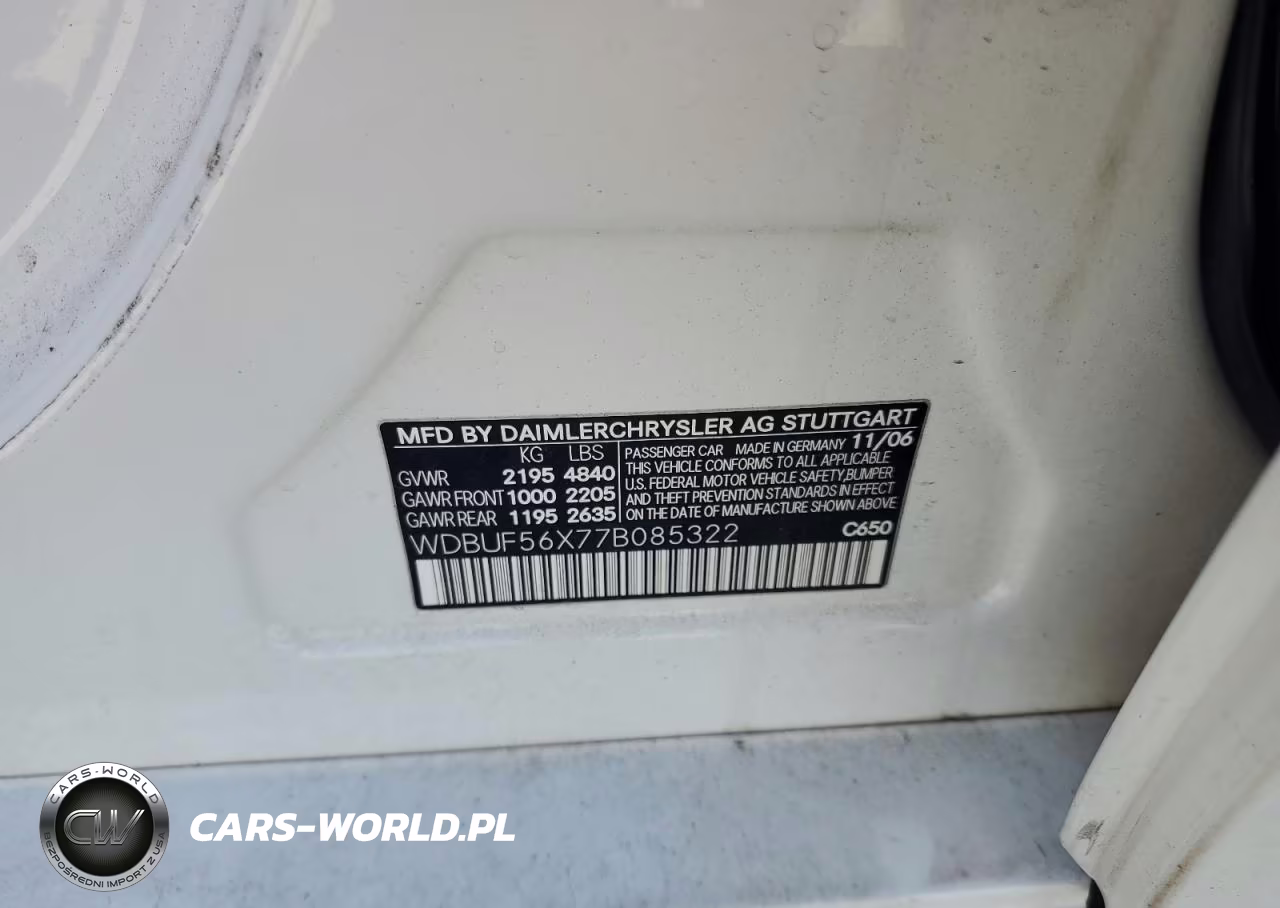 2007 Mercedes-Benz E 350 VIN:WDBUF56X77B085322 - 12