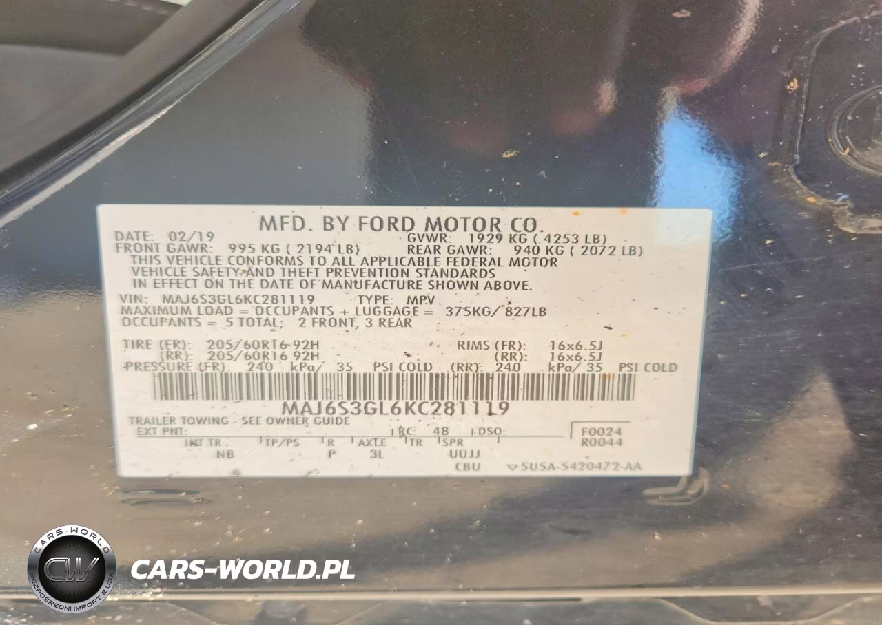 2019 Ford Ecosport Se VIN:MAJ6S3GL6KC281119 - 13