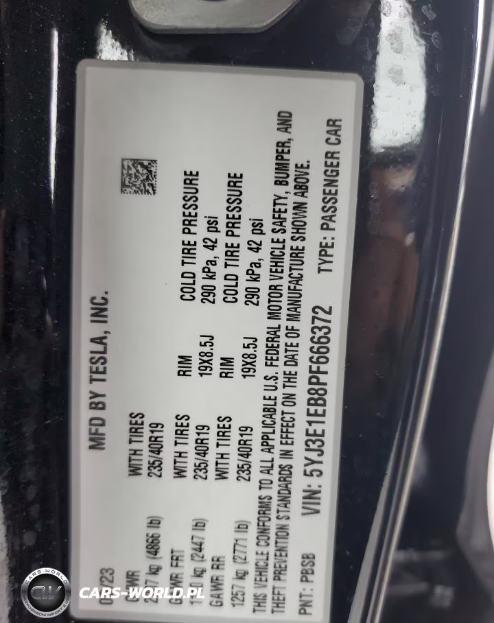 2023 Tesla Model 3 VIN:5YJ3E1EB8PF666372 - 12