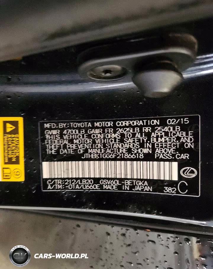 2015 Lexus Es 350 VIN:JTHBK1GG6F2186618 - 12