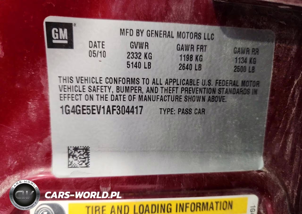 2010 Buick Lacrosse Cxs VIN:1G4GE5EV1AF304417 - 13