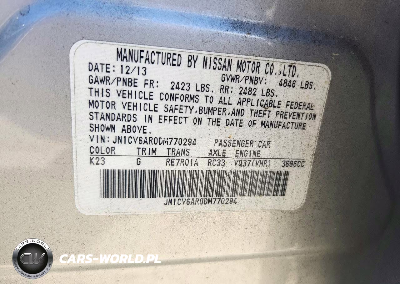 2013 Infiniti G37 Sedan X VIN:JN1CV6AR0DM770294 - 12