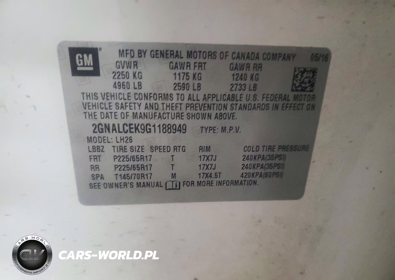 2016 Chevrolet Equinox Lt VIN:2GNALCEK9G1188949 - 13