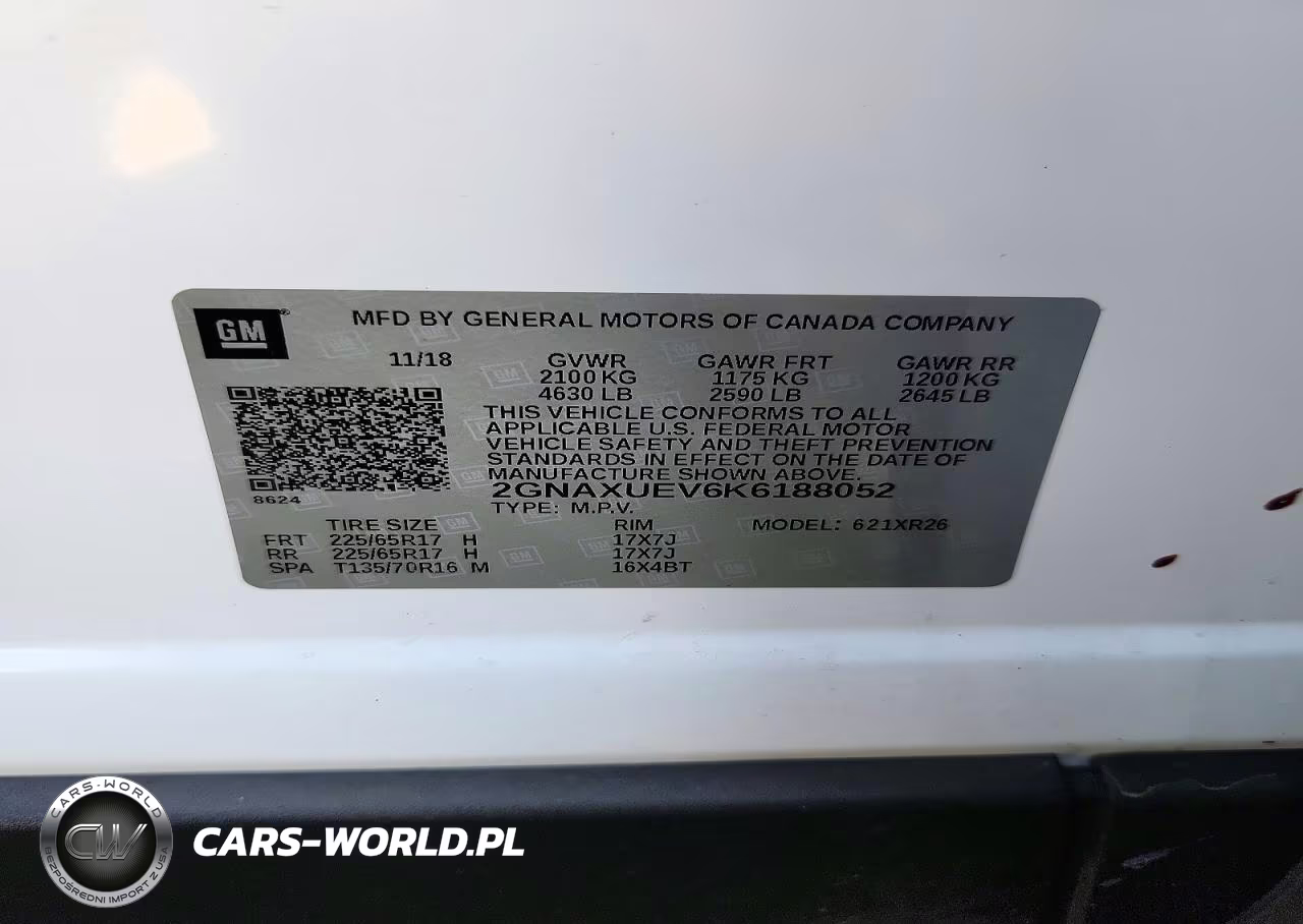 2019 Chevrolet Equinox Lt VIN:2GNAXUEV6K6188052 - 13