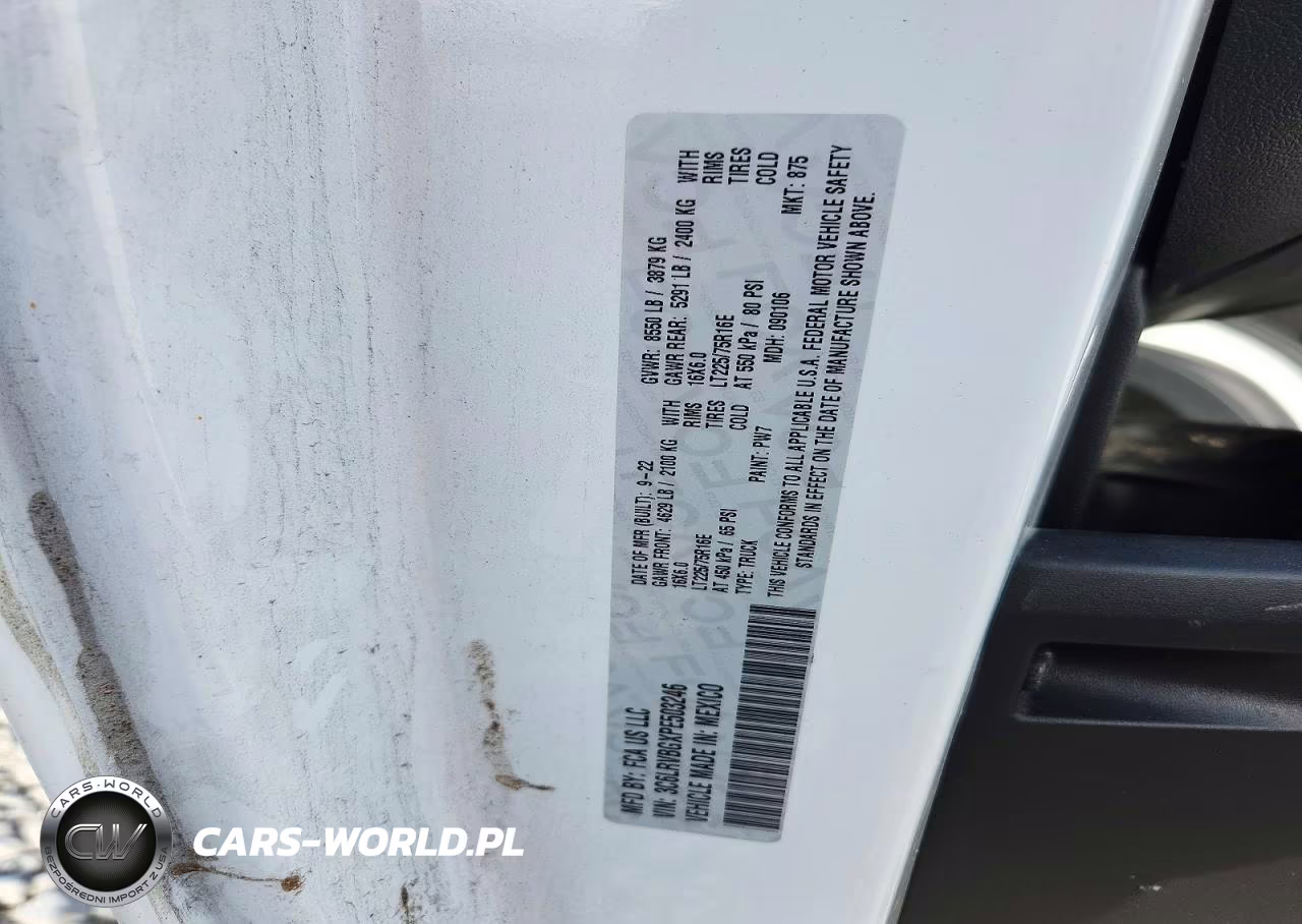 2023 Ram Promaster 1500 Vf Delivery Van VIN:3C6LRVBGXPE503246 - 13
