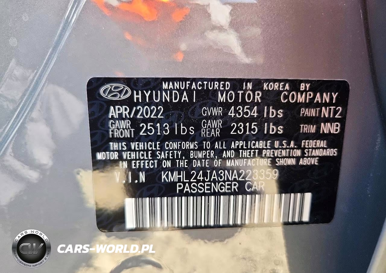 2022 Hyundai Sonata Se VIN:KMHL24JA3NA223359 - 12