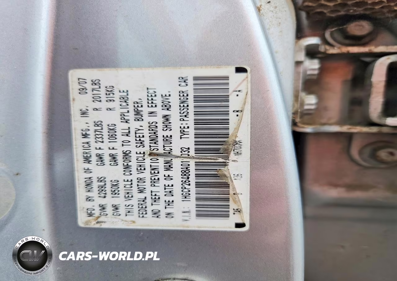 2008 Honda Accord Lxp VIN:1HGCP26488A012032 - 13