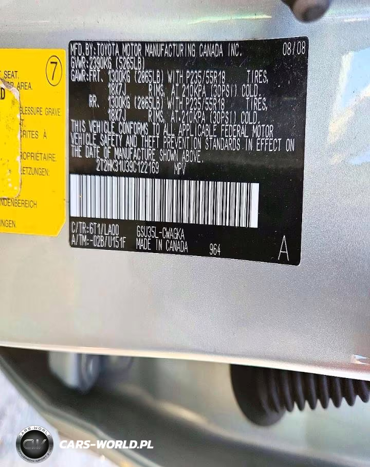 2009 Lexus Rx 350 VIN:2T2HK31U39C122169 - 13