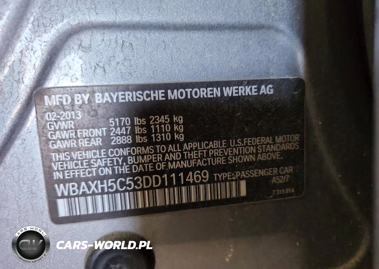 2013 BMW 528 Xi VIN:WBAXH5C53DD111469 - 12