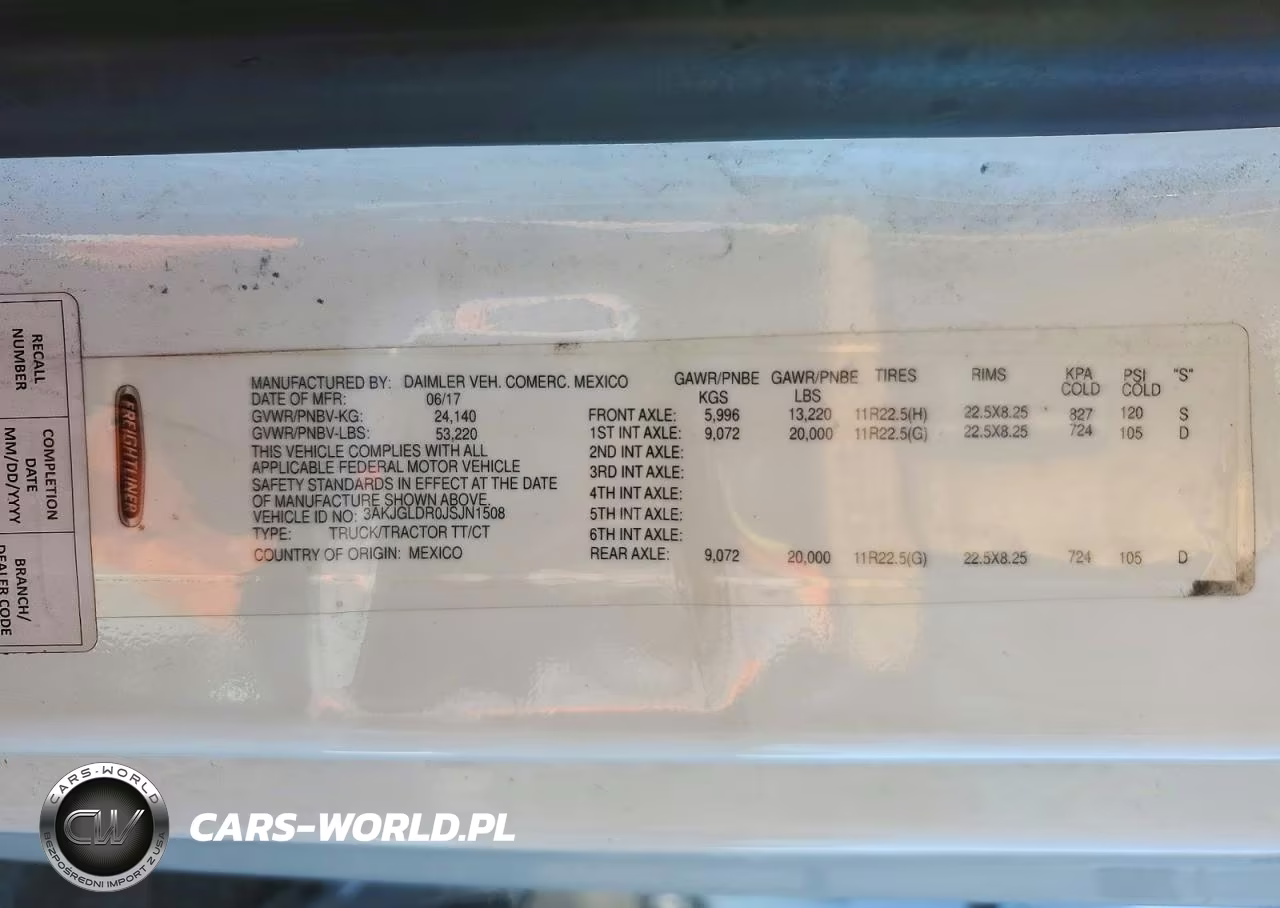 2018 Freightliner Cascadia 125 Semi Truck VIN:3AKJGLDR0JSJN1508 - 12