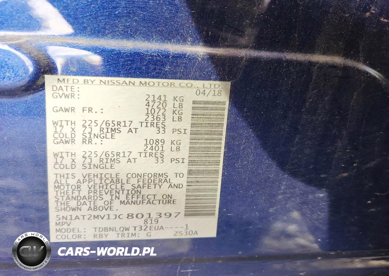 2018 Nissan Rogue Sv VIN:5N1AT2MV1JC801397 - 12