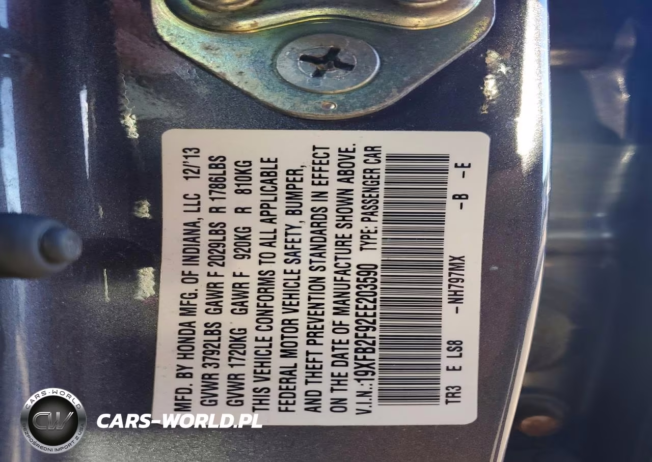 2014 Honda Civic Exl VIN:19XFB2F92EE203590 - 13