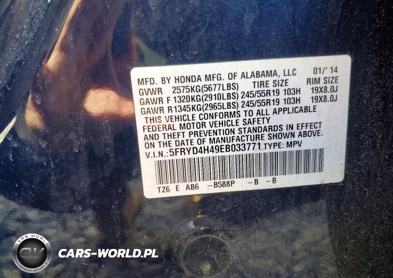 2014 Acura Mdx Technology VIN:5FRYD4H49EB033771 - 13