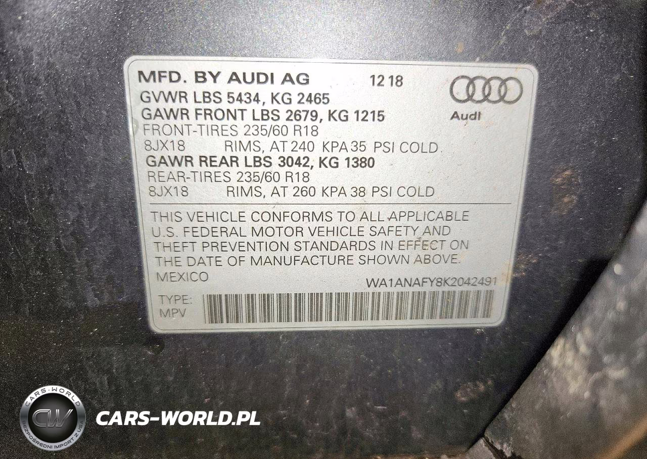 2019 Audi Q5 Premium VIN:WA1ANAFY8K2042491 - 13