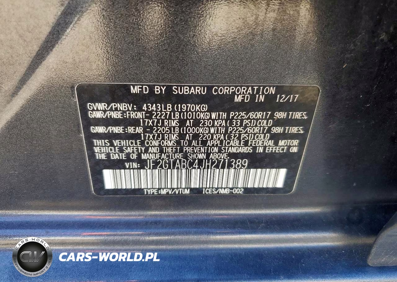 2018 Subaru Crosstrek Premium VIN:JF2GTABC4JH271389 - 13