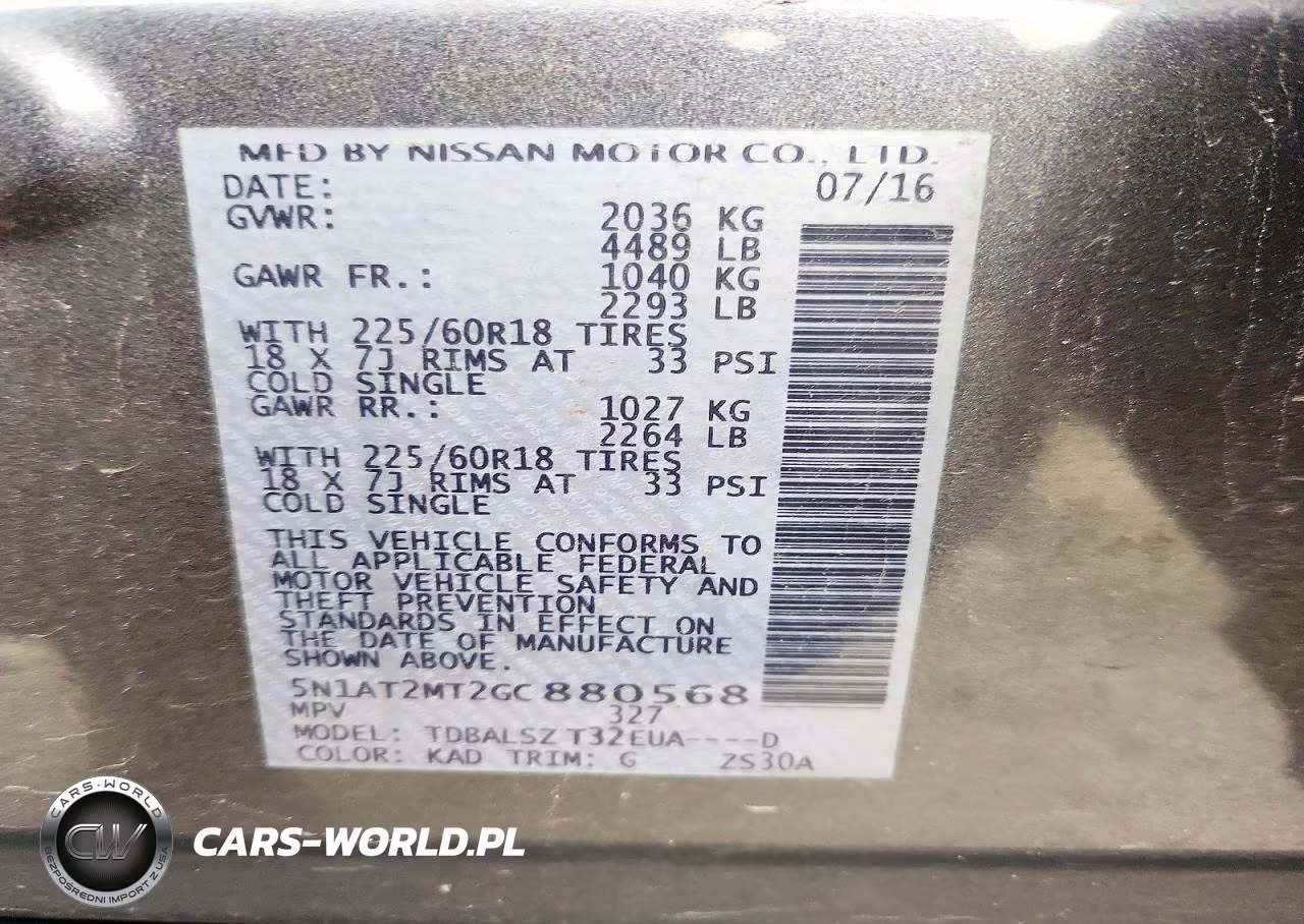 2016 Nissan Rogue Sl VIN:5N1AT2MT2GC880568 - 14
