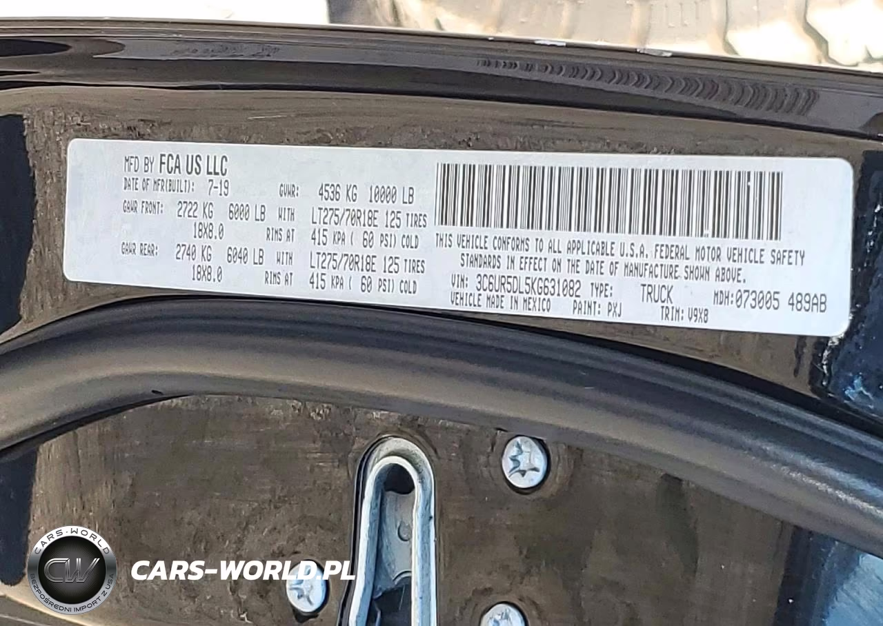 2019 Ram 2500 Big Horn VIN:3C6UR5DL5KG631082 - 12