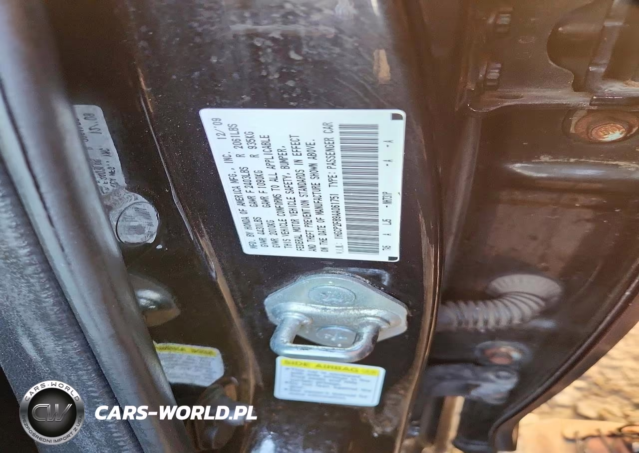 2010 Honda Accord Exl VIN:1HGCP2F89AA061751 - 12