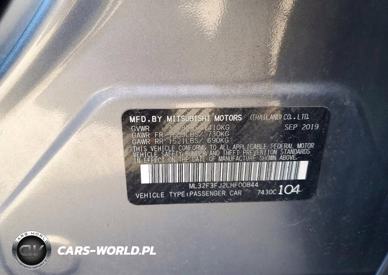 2020 Mitsubishi Mirage G4 Es VIN:ML32F3FJ2LHF00844 - 12