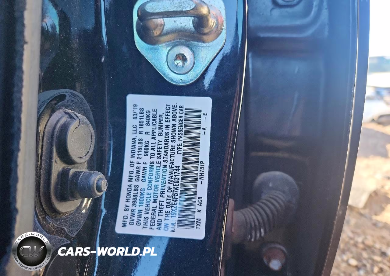 2019 Honda Insight Ex VIN:19XZE4F57KE031744 - 13