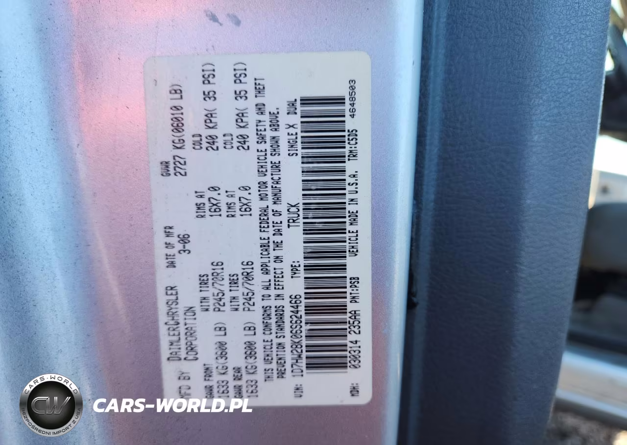 2006 Dodge Dakota Quad VIN:1D7HW28K06S624466 - 12