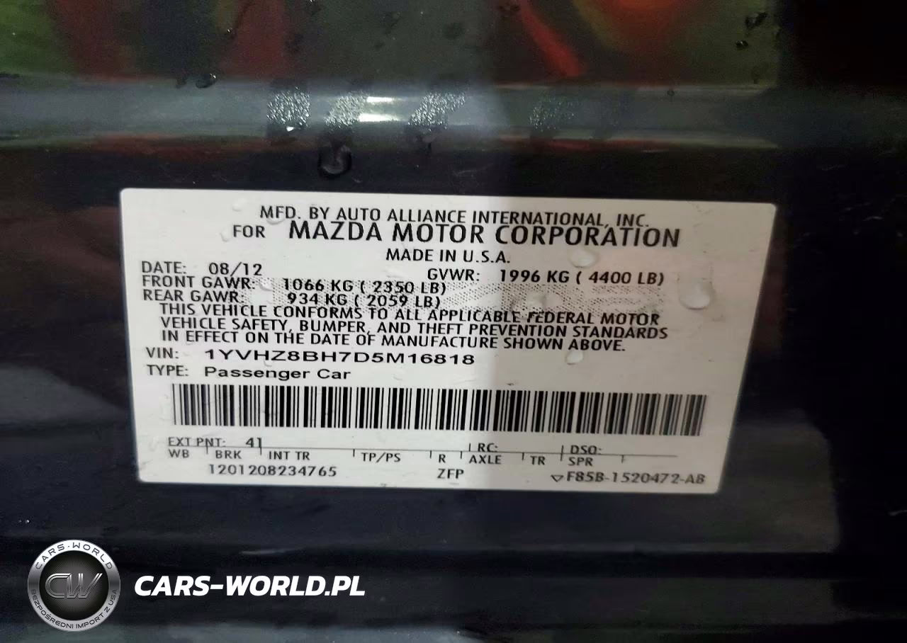 2013 Mazda 6 Sport VIN:1YVHZ8BH7D5M16818 - 12