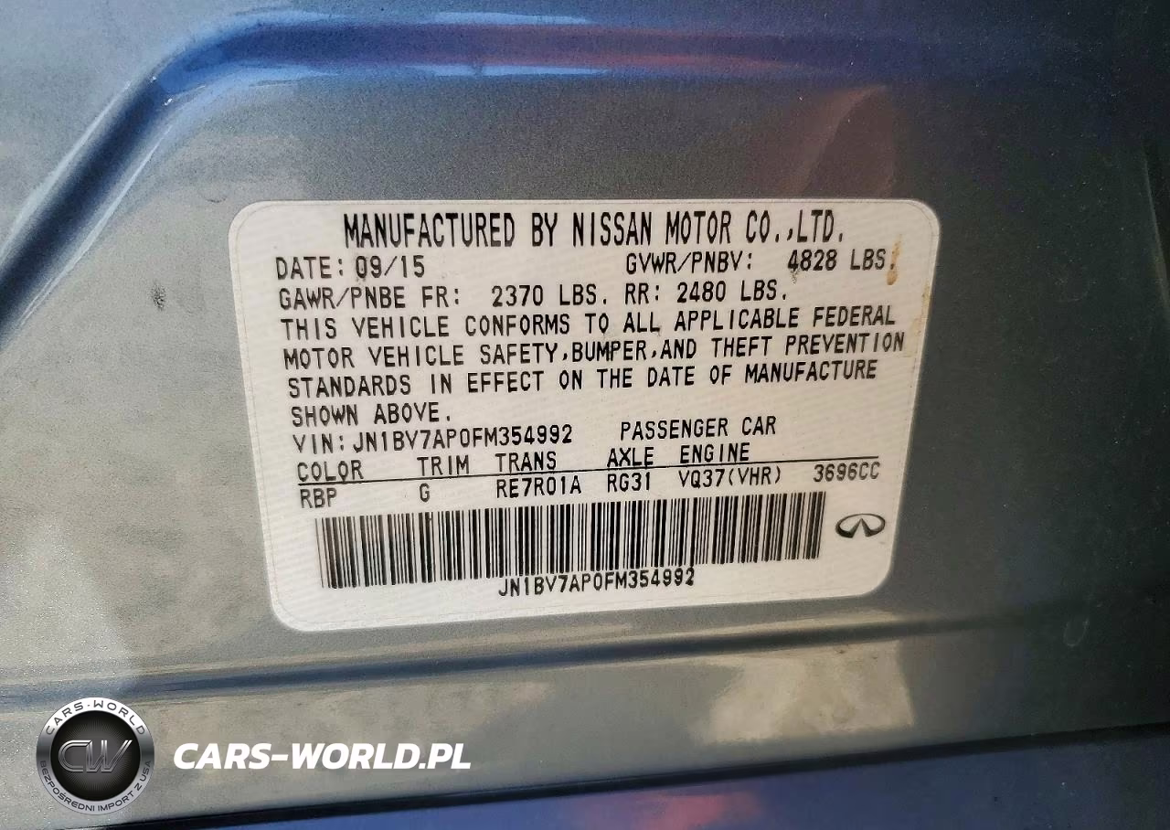 2015 Infiniti Q50 Premium VIN:JN1BV7AP0FM354992 - 12