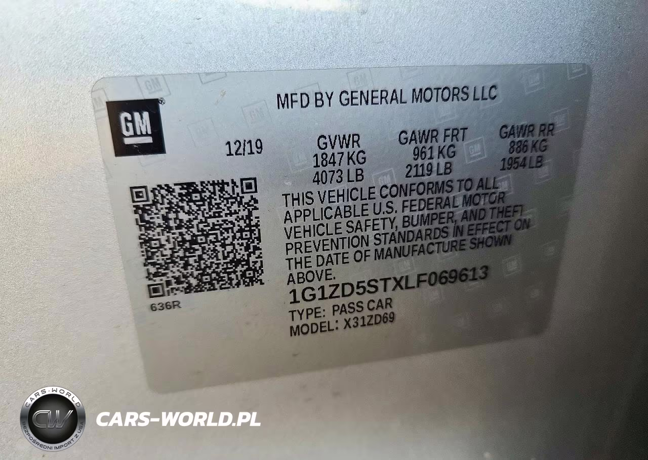2020 Chevrolet Malibu Lt VIN:1G1ZD5STXLF069613 - 12
