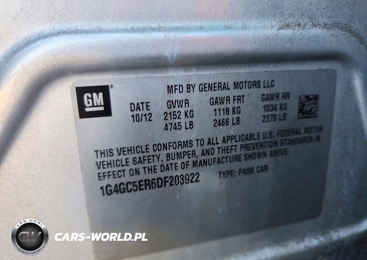 2013 Buick Lacrosse VIN:1G4GC5ER6DF203922 - 12