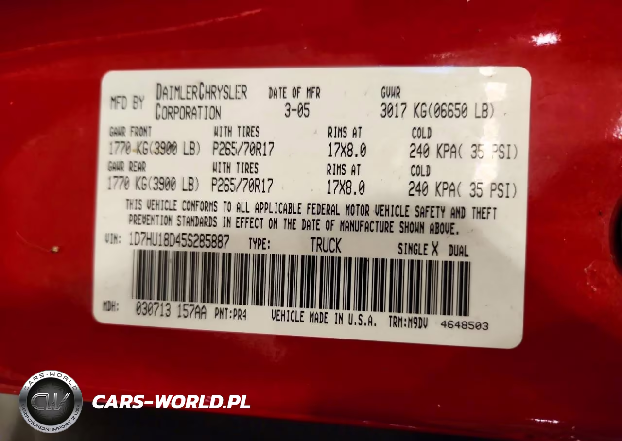 2005 Dodge Ram 1500 St VIN:1D7HU18D45S285887 - 12