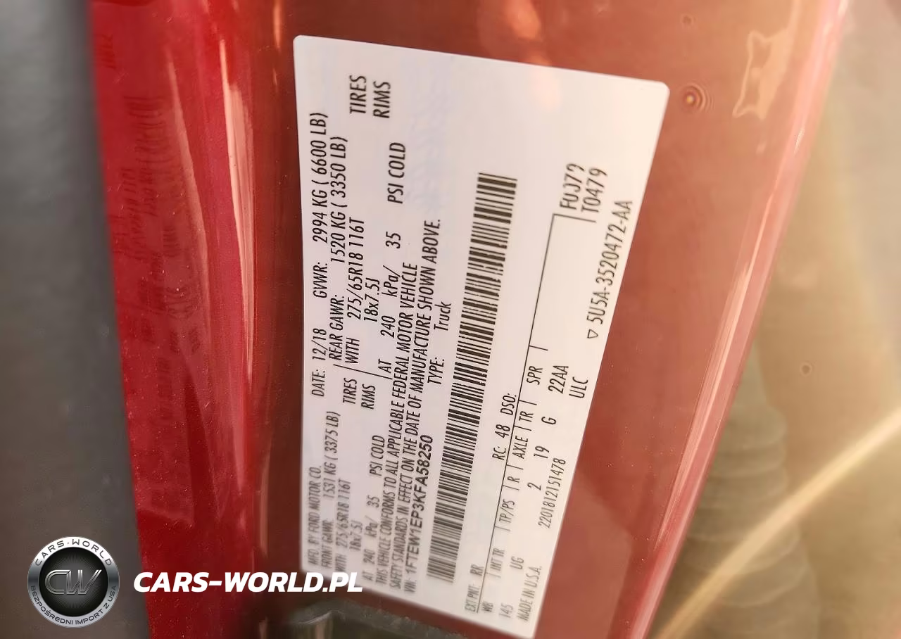 2019 Ford F150 Supercrew VIN:1FTEW1EP3KFA58250 - 12