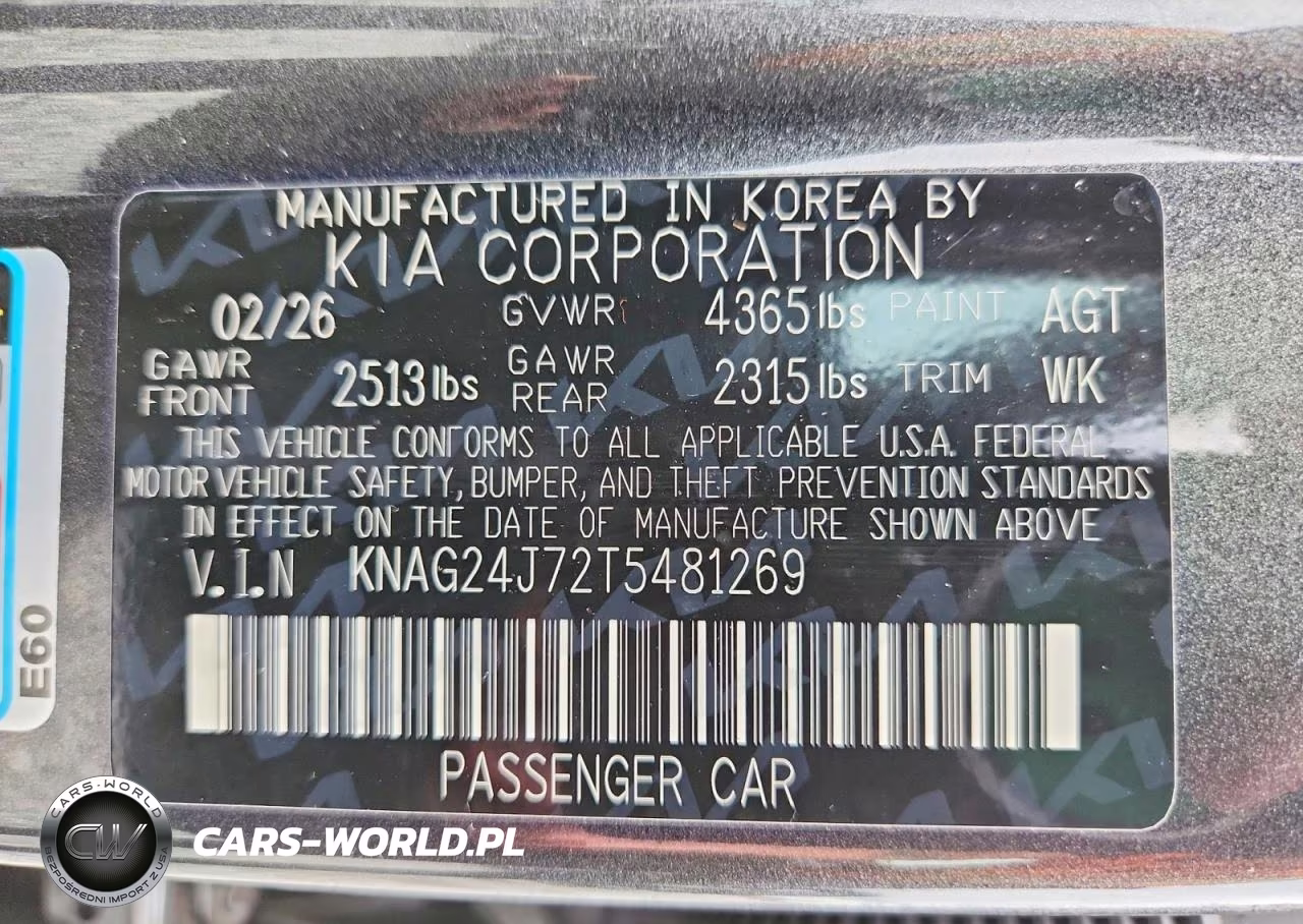 2026 Kia K5 Lxs VIN:KNAG24J72T5481269 - 13