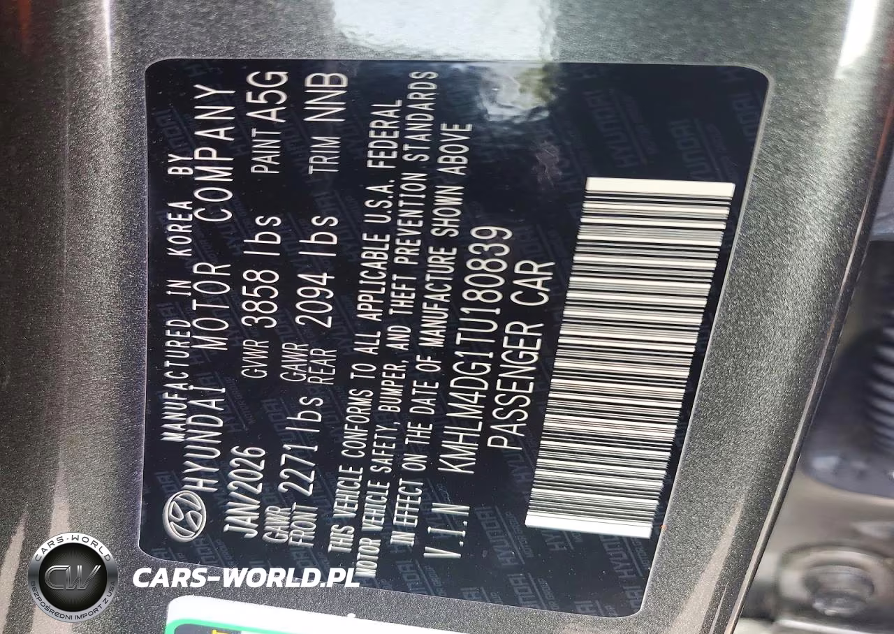 2026 Hyundai Elantra Sel Sport VIN:KMHLM4DG1TU180839 - 13