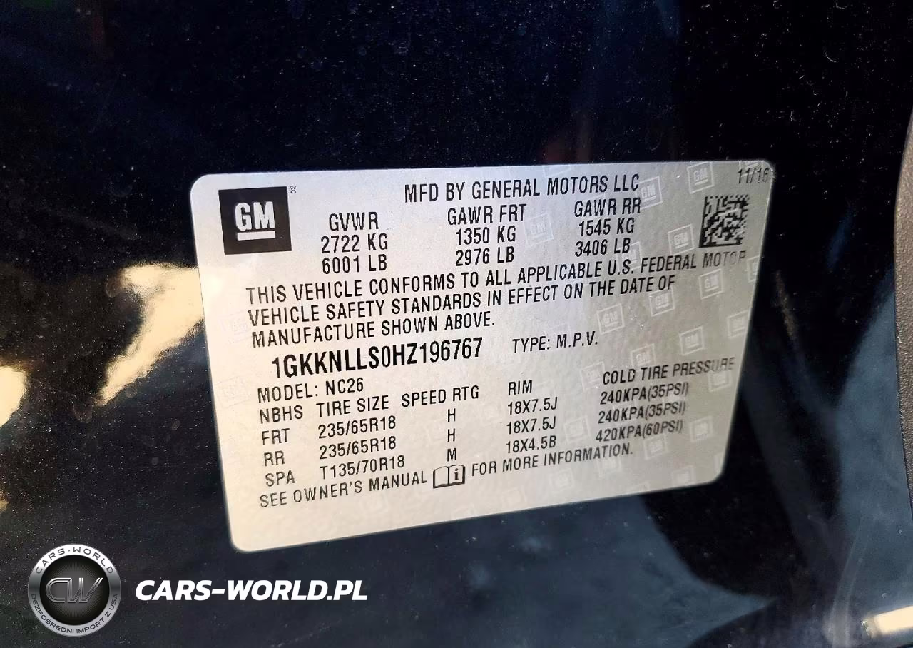 2017 GMC Acadia Sle VIN:1GKKNLLS0HZ196767 - 13
