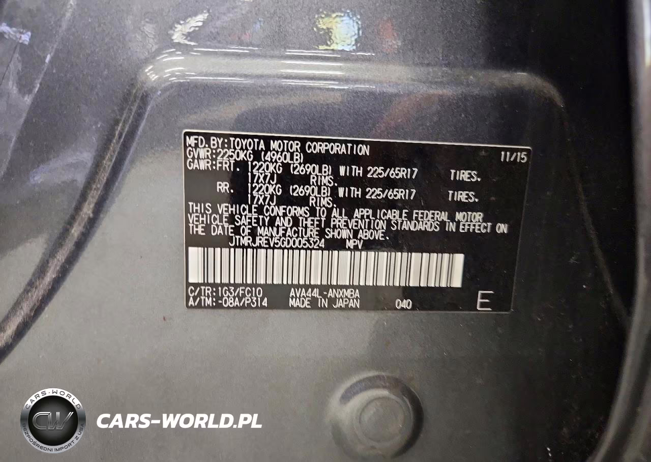 2016 Toyota Rav4 Hv Xle VIN:JTMRJREV5GD005324 - 13