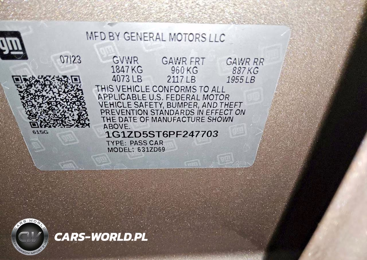 2023 Chevrolet Malibu Lt VIN:1G1ZD5ST6PF247703 - 12