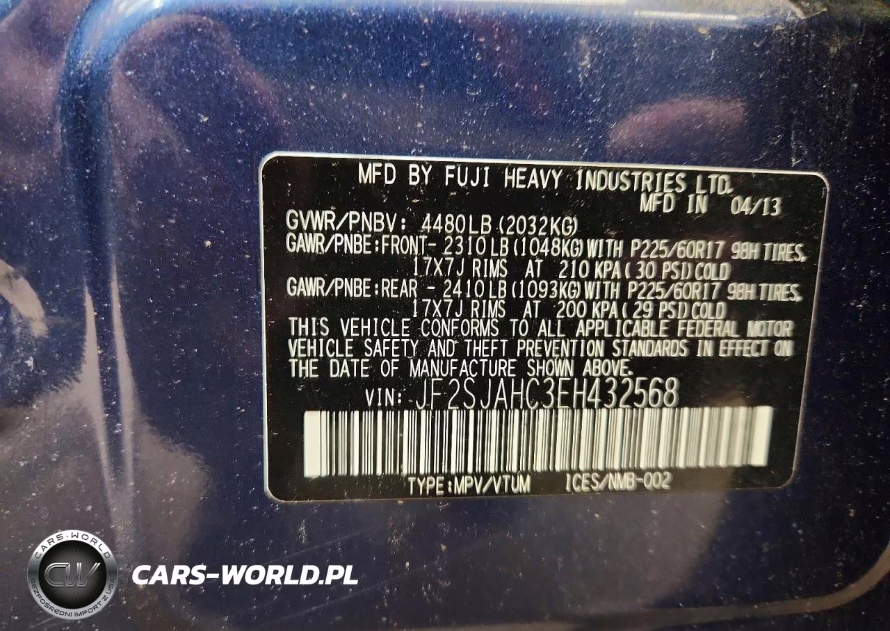 2014 Subaru Forester 2.5I Limited VIN:JF2SJAHC3EH432568 - 13
