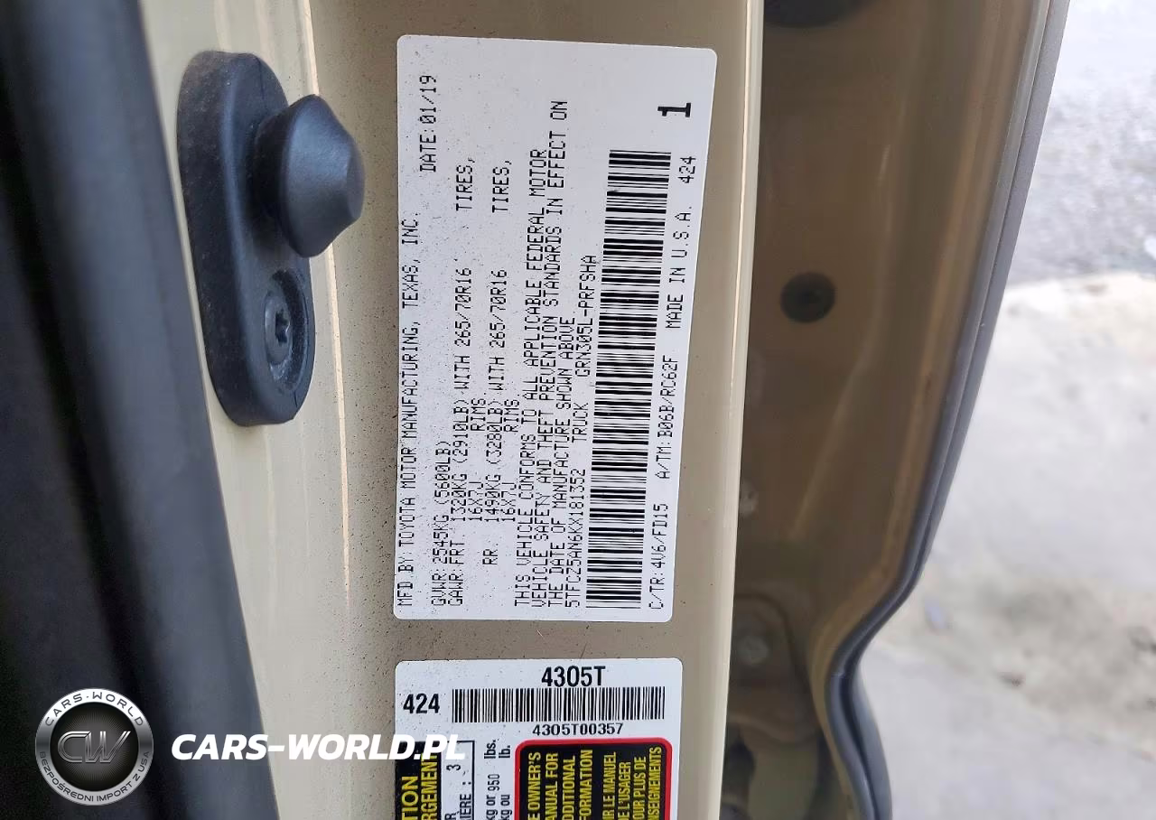 2019 Toyota Tacoma Trd Off-Road VIN:5TFCZ5AN6KX181352 - 12