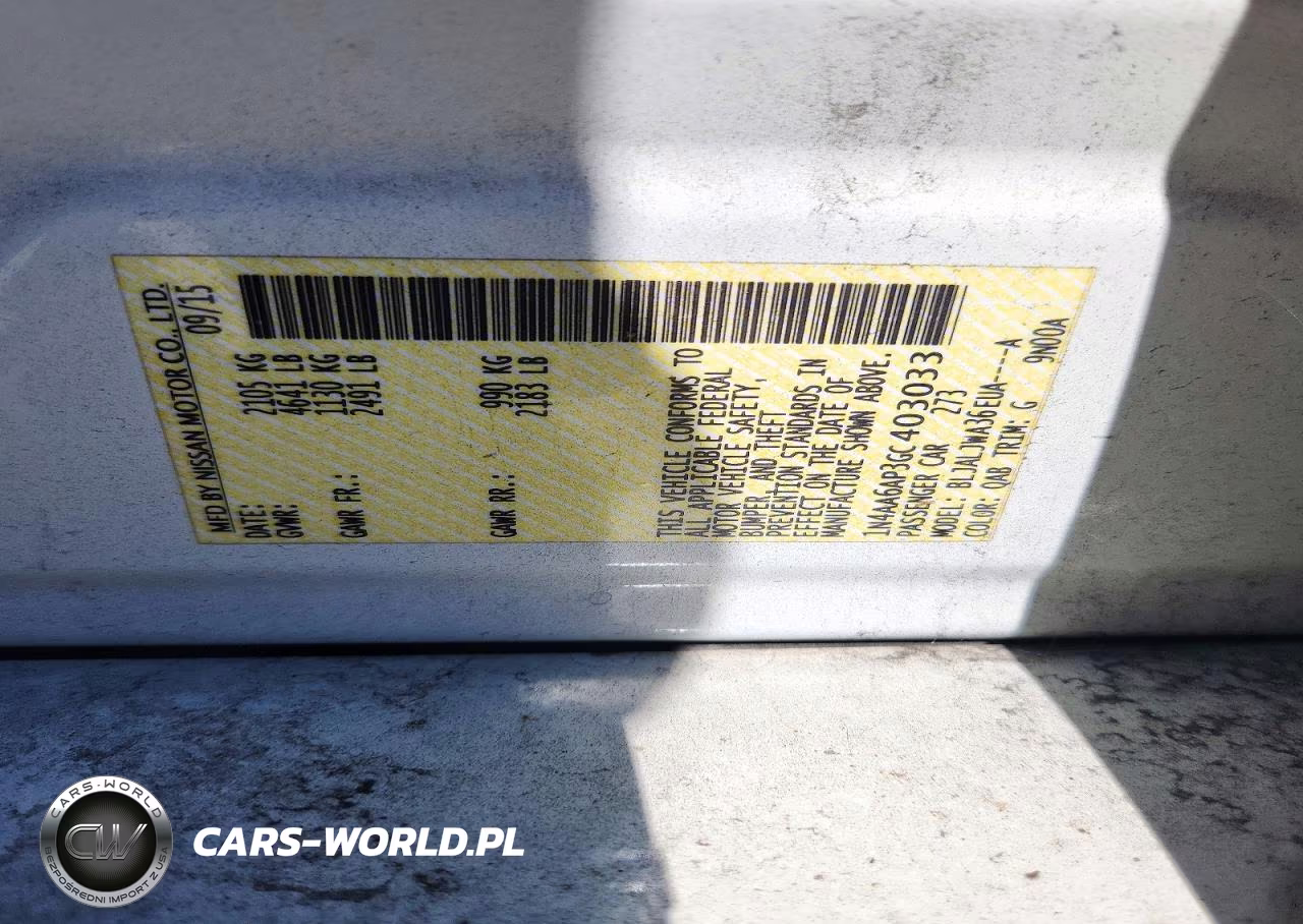 2016 Nissan Maxima 3.5 Sv VIN:1N4AA6AP3GC403033 - 12