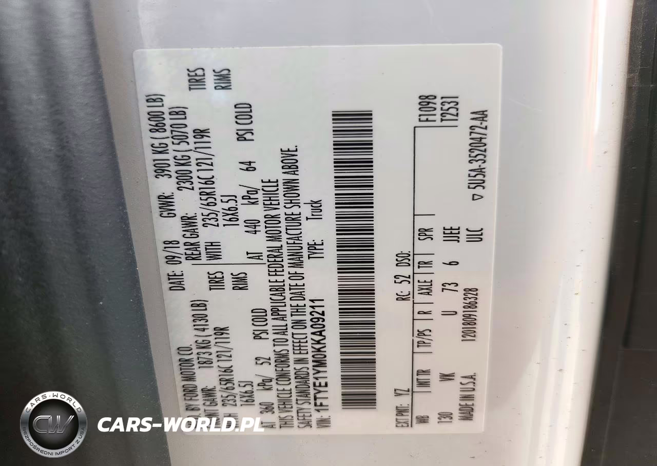 2019 Ford Transit 150 Delivery Van VIN:1FTYE1YM0KKA09211 - 13