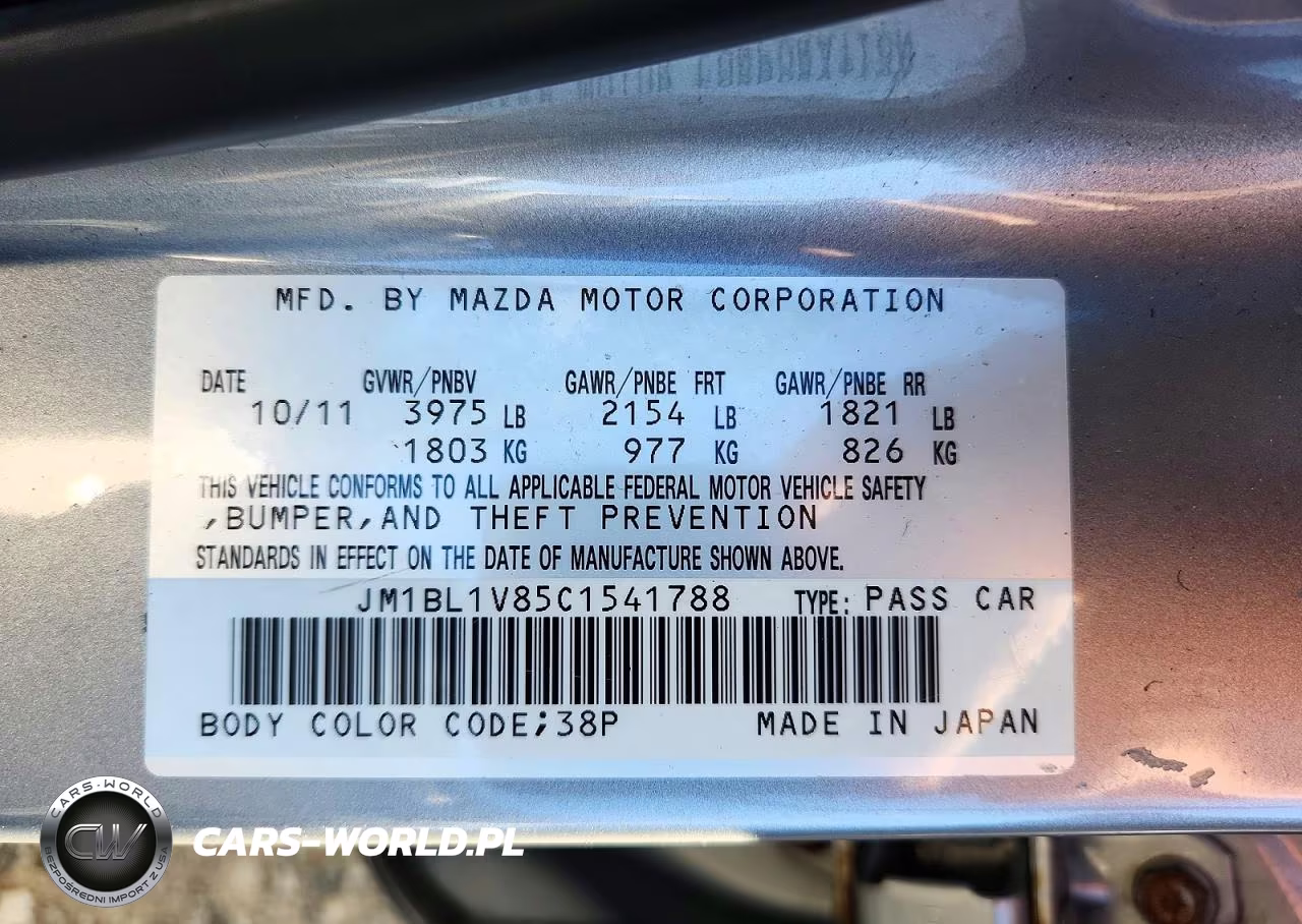 2012 Mazda 3 I VIN:JM1BL1V85C1541788 - 12