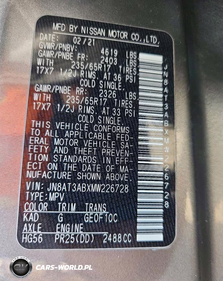 2021 Nissan Rogue S VIN:JN8AT3ABXMW226728 - 13