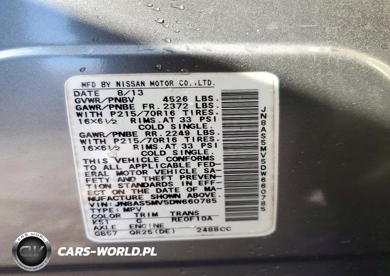 2013 Nissan Rogue S VIN:JN8AS5MV5DW660785 - 13