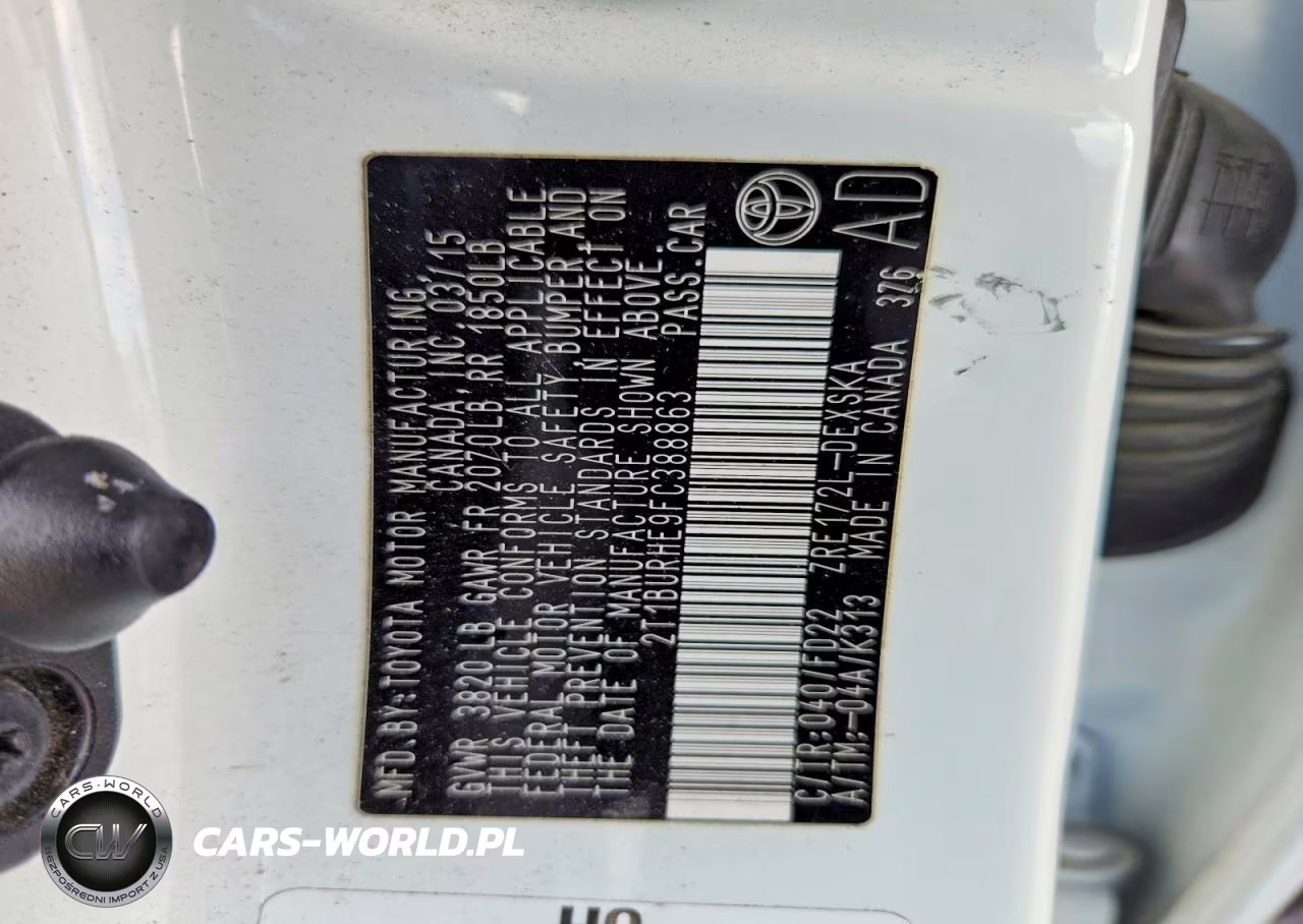 2015 Toyota Corolla S Plus VIN:2T1BURHE9FC388863 - 13