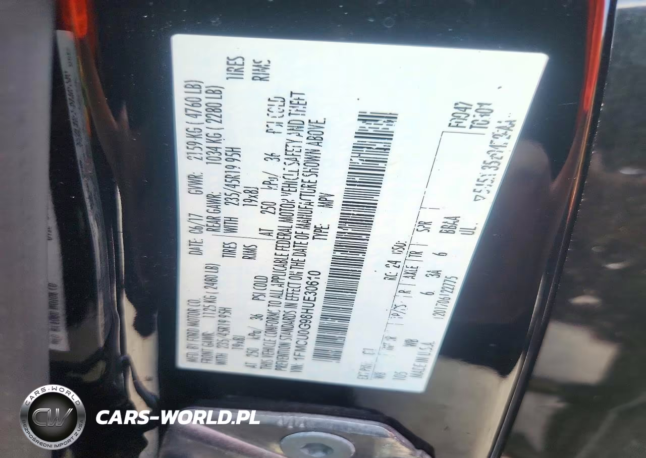 2017 Ford Escape Se VIN:1FMCU0G98HUE30610 - 13